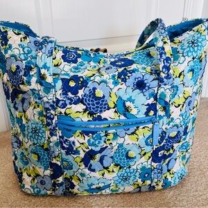 Vera Bradley Blueberry Blooms Large Floral Tote